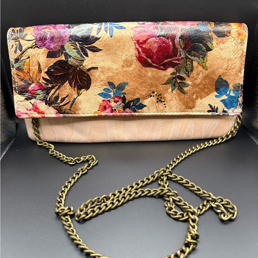 Etui London Floral CrossBody Clutch Leather Bag Detachable Strap 90s Y2K